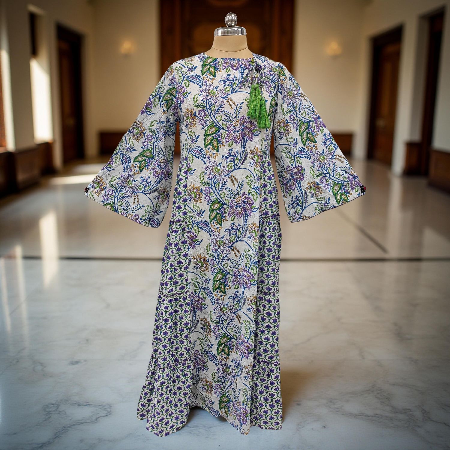 Cotton Jalabiya Double Closh Dress Cindrella Crystal 05