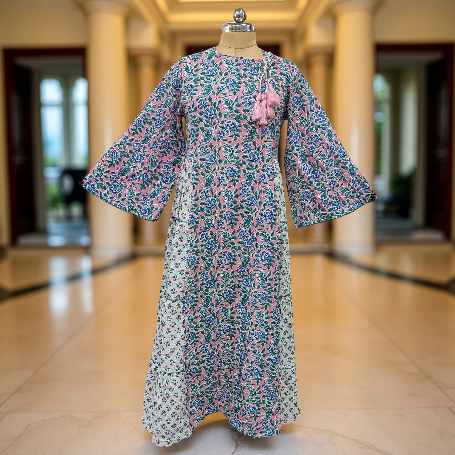 Cotton Jalabiya Double Closh Dress Cindrella Crystal 07