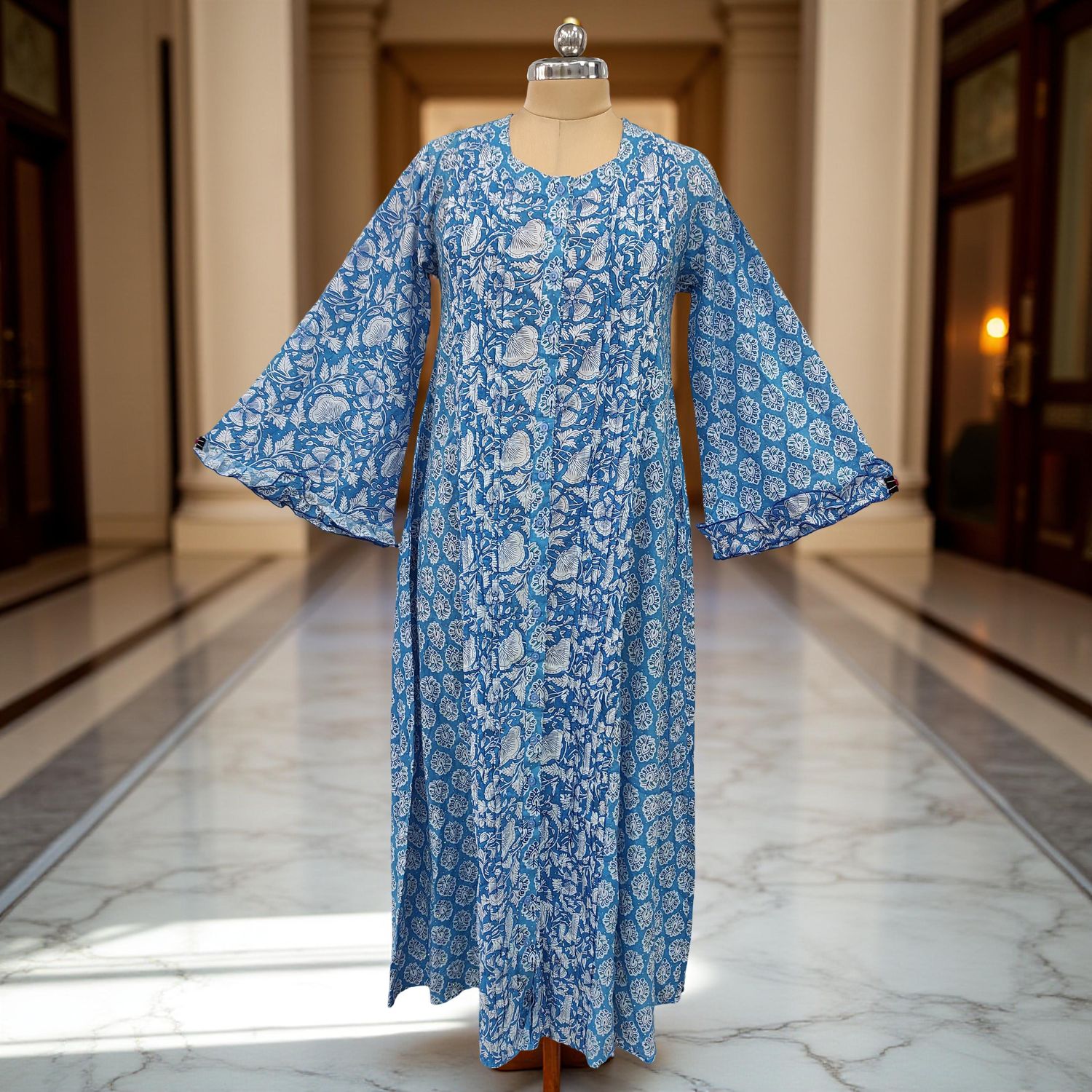 Cotton Jalabiya Dress Nura Crystal 03