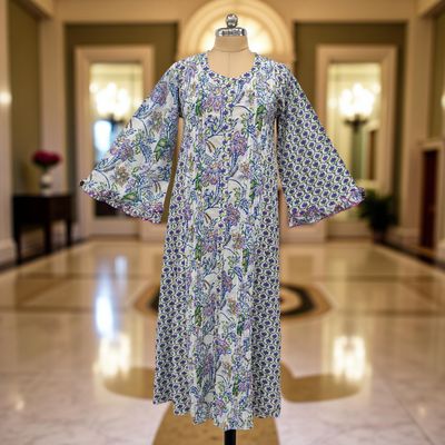 Cotton Jalabiya Dress Nura Crystal 05