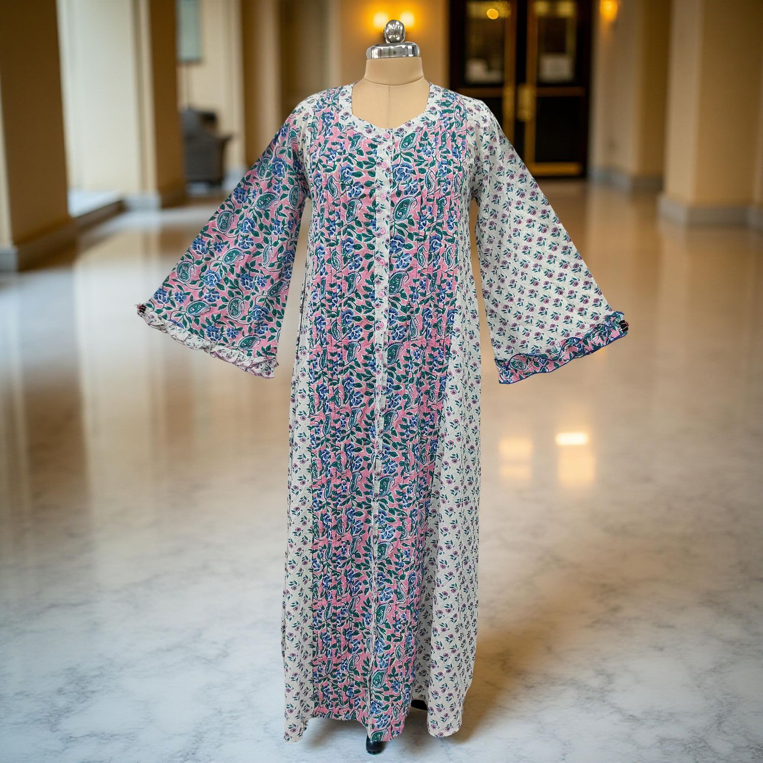 Cotton Jalabiya Dress Nura Crystal 06