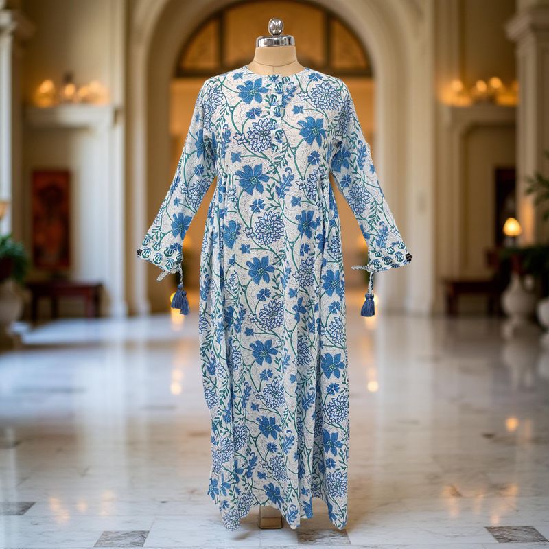 Cotton Jalabiya Dress Jasmine Crystal 05