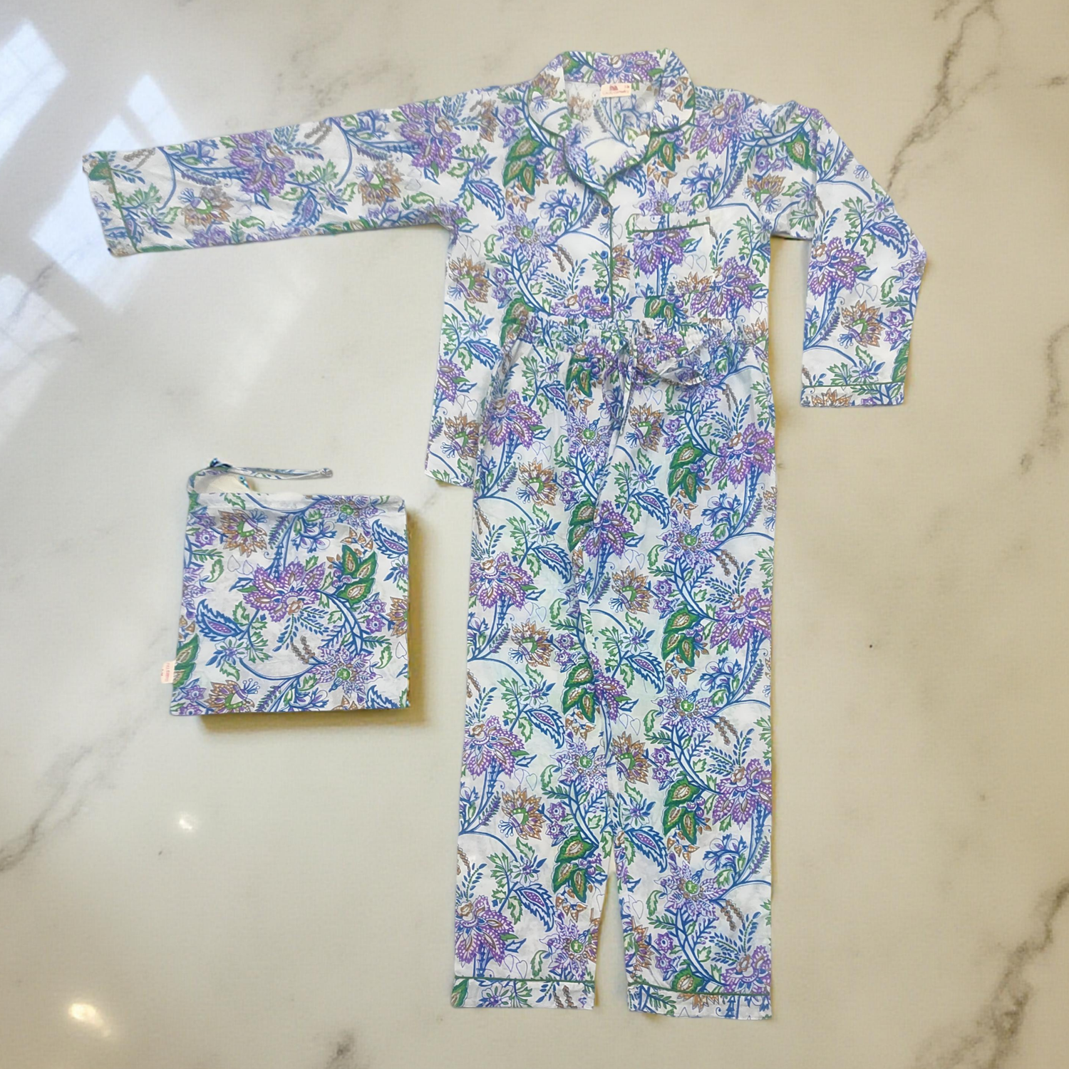 Cotton Long Sleeves Pajama Set 14