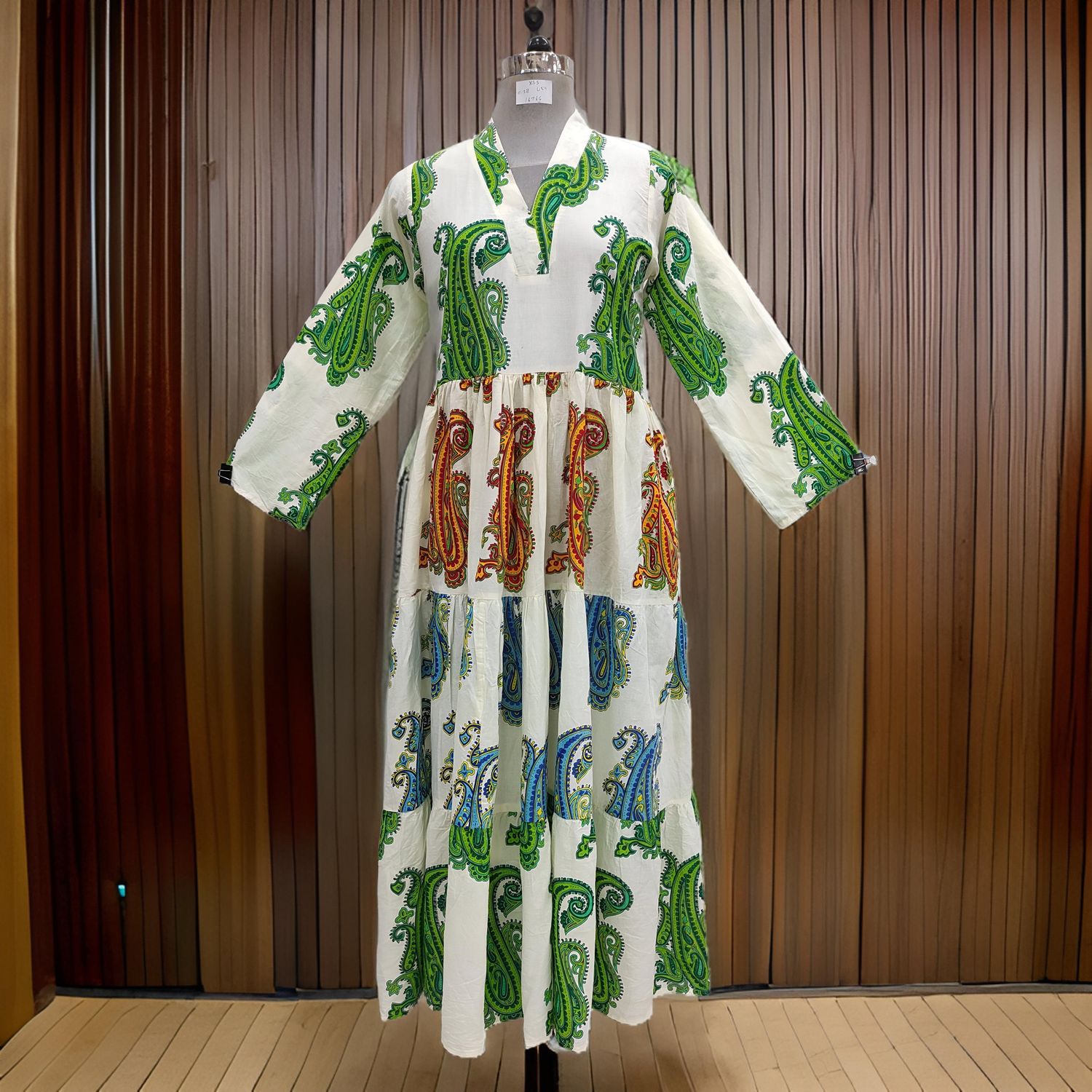 XS/S Maldives Printed Cotton Dress 54&quot; Long Jalabiya