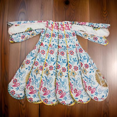 6-7 Year Meher Printed Cotton Girls Dress 37&quot; Long Jalabiya
