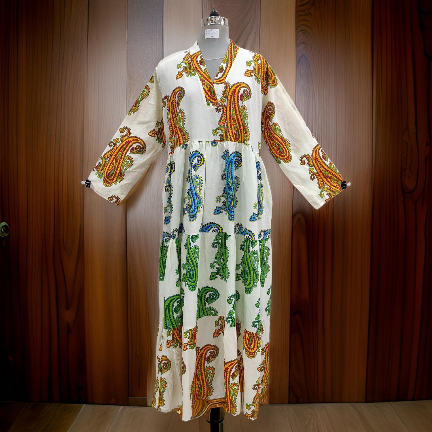 2XL/3XL Maldives Printed Cotton Dress 57&quot; Long Jalabiya