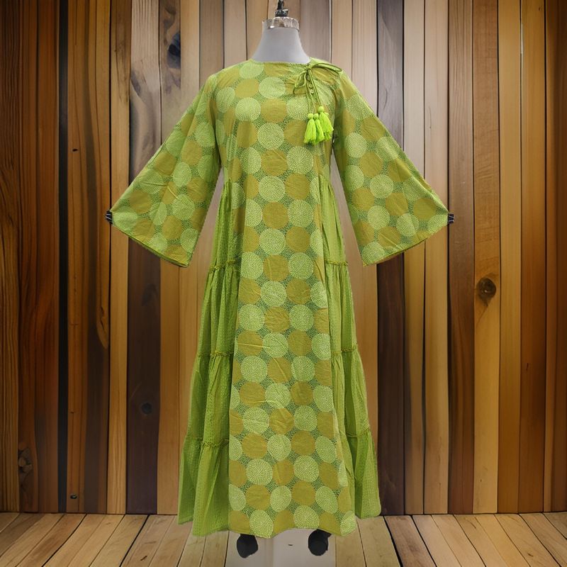 L/XL Cinderella Printed Cotton Dress 57&quot; Long Jalabiyas