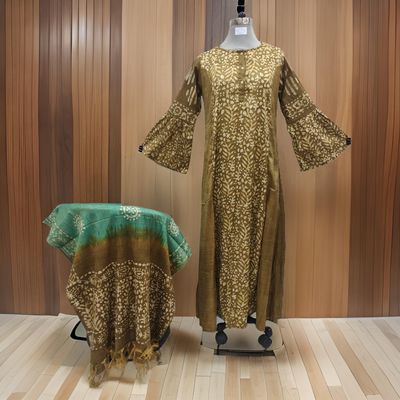 S/M Marry Printed Cotton Dress 56&quot; Long Jalabiya
