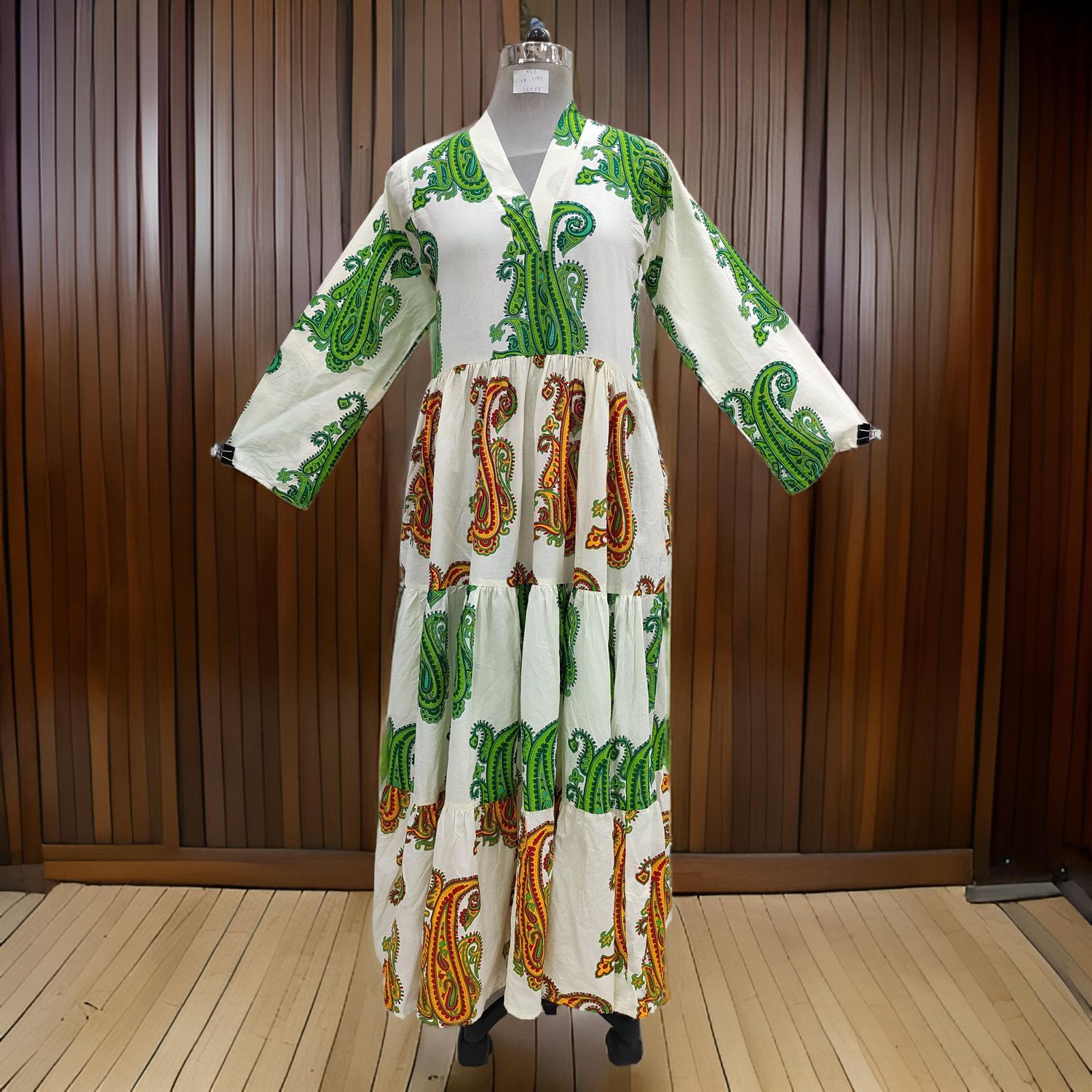 XS/S Maldives Printed Cotton Dress 54&quot; Long Jalabiya