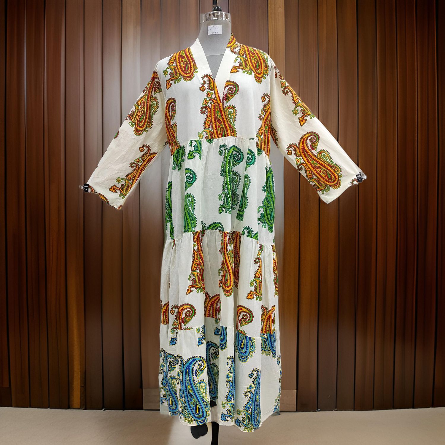 2XL/3XL Maldives Printed Cotton Dress 57&quot; Long Jalabiya