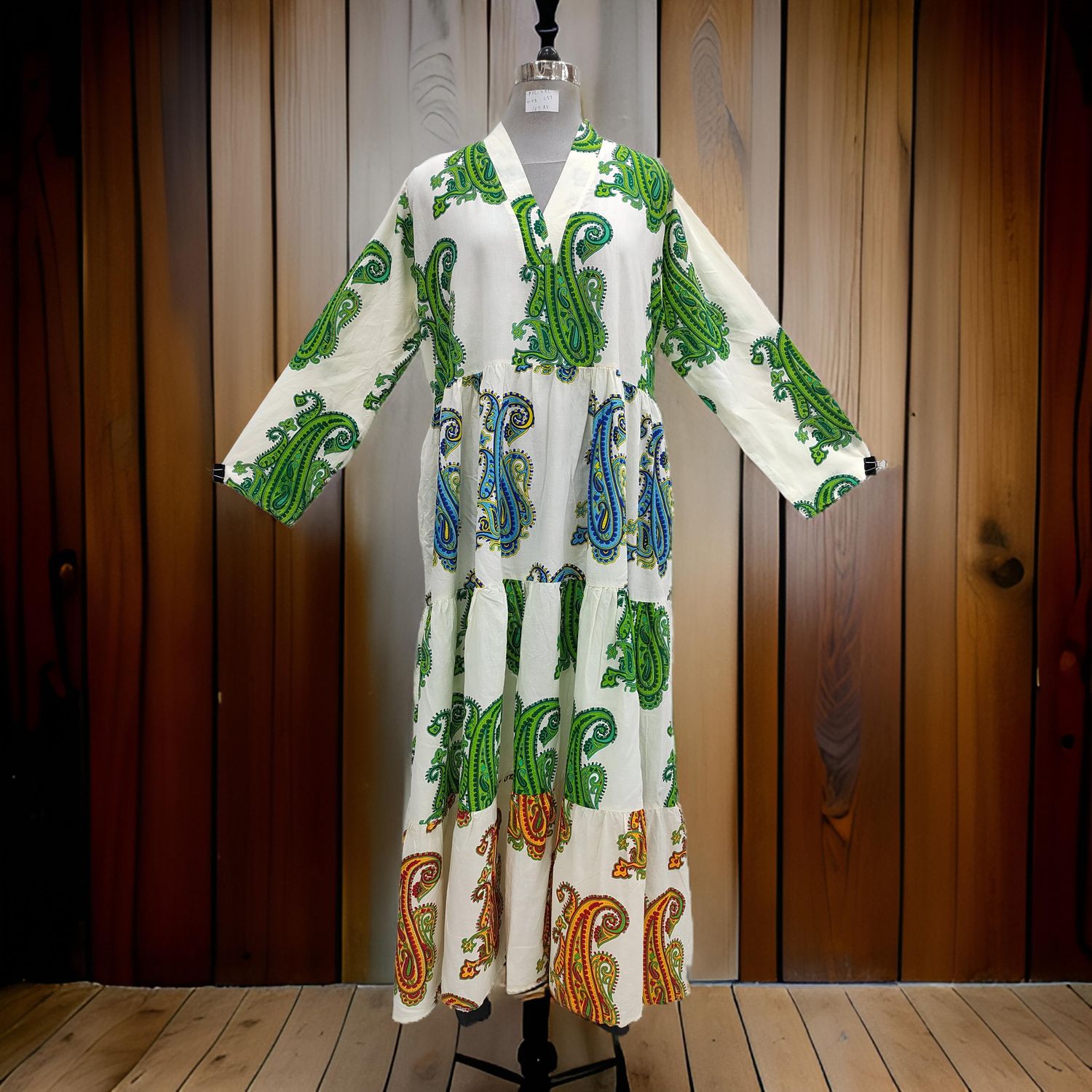 2XL/3XL Maldives Printed Cotton Dress 57&quot; Long Jalabiya
