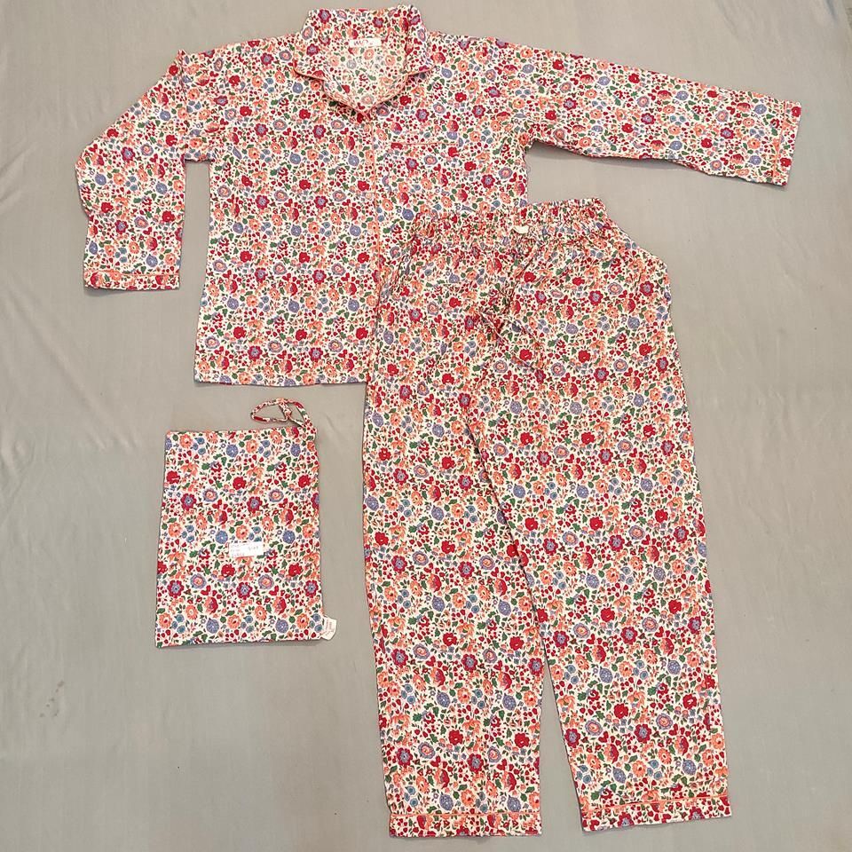 XL Cotton Full Sleeves Pajamas Set
