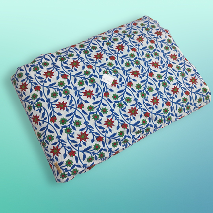 4 Meter Cotton Hand Printed Fabric