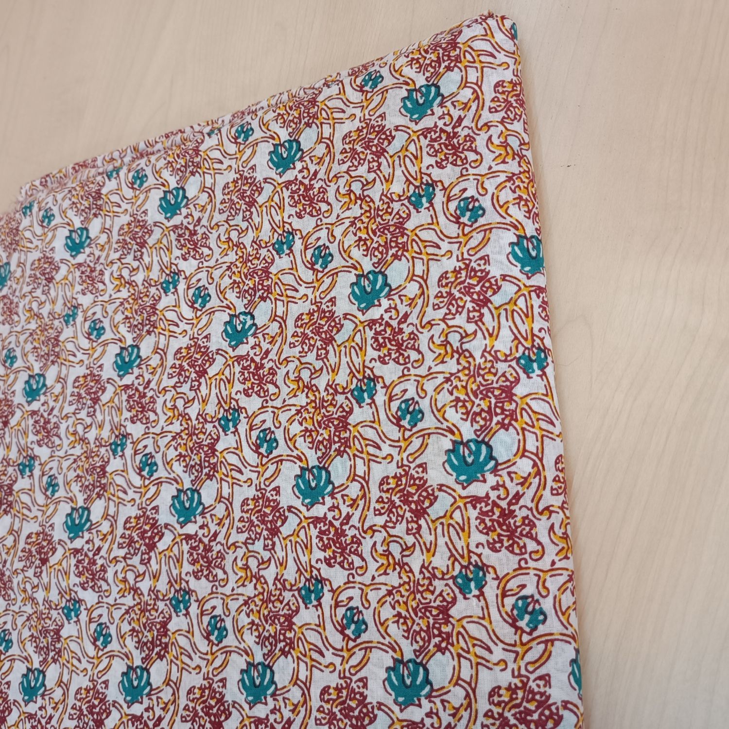 4 Meter Cotton Hand Printed Fabric