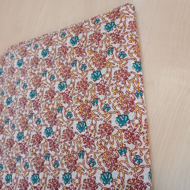 4 Meter Cotton Hand Printed Fabric