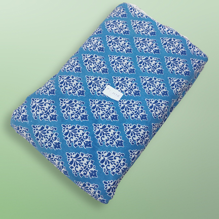 4 Meter Cotton Hand Printed Fabric