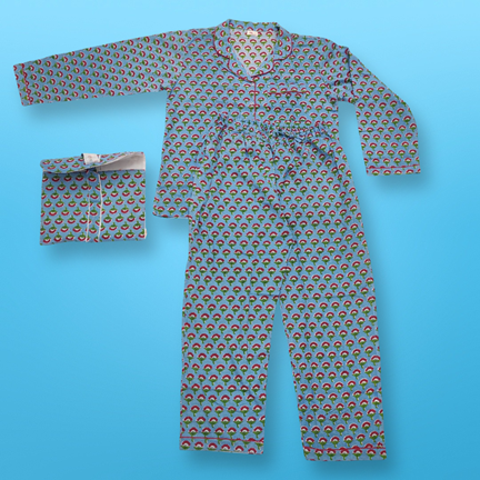 S/M Cotton 39&quot; Pajamas Set full sleeves