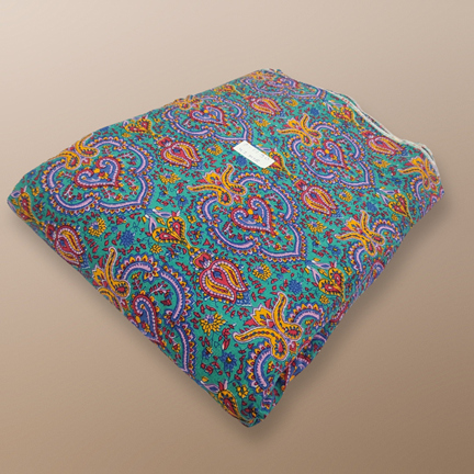 4 Meter Cotton Hand Printed Fabric