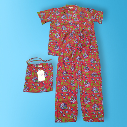 XL Pajama Cotton Short Sleeves Shirt Collar Neck Full Pajama Set