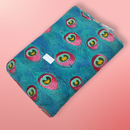 4 Meter Cotton Hand Printed Fabric