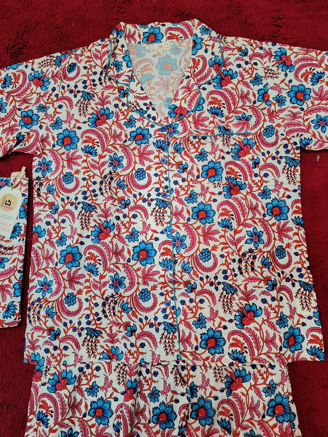 S/M cotton pajama shorts sleeve