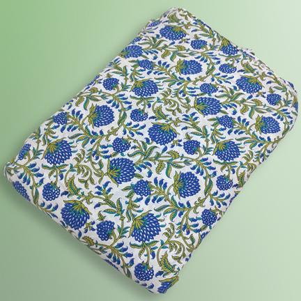 4 Meter Cotton Hand Printed Fabric