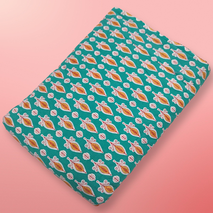 4 Meter Cotton Hand Printed Fabric