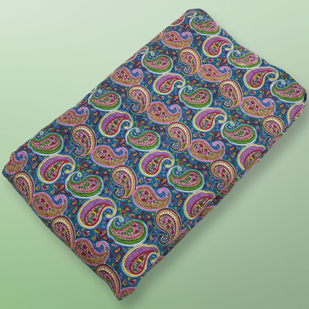 4 Meter Cotton Hand Printed Fabric