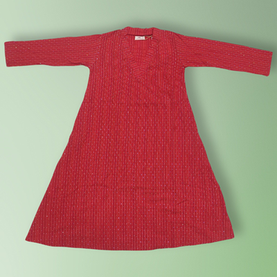 4-5 Year Teena Crystal Cotton Dress 33&quot; Long Jalabiya