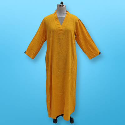 12-13 Year Teena Crystal Cotton Dress 49&quot; Long Jalabiya