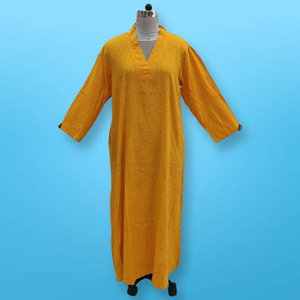 12-13 Year Teena Crystal Cotton Dress 49&quot; Long Jalabiya