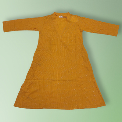 2-3 Year Teena Crystal Cotton Dress 29&quot; Long Jalabiya