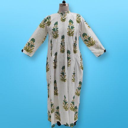 L/XL Adiat Printed Cotton Dress 57&#39;&#39; Long Jalabiya