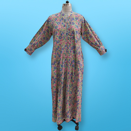 2XL/3XL Delbar Printed Cotton Dress 57&#39;&#39; Long Jalabiya