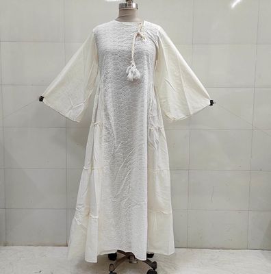 L/XL Cindrella embroidery Cotton Dress 57&quot; Long Jalabiya