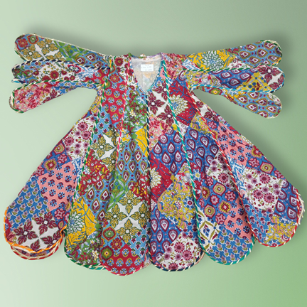 4-5 Year Meher Multi Printed Cotton Dress 34&quot; Long Jalabiya