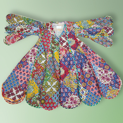 4-5 Year Meher Multi Printed Cotton Dress 34&quot; Long Jalabiya