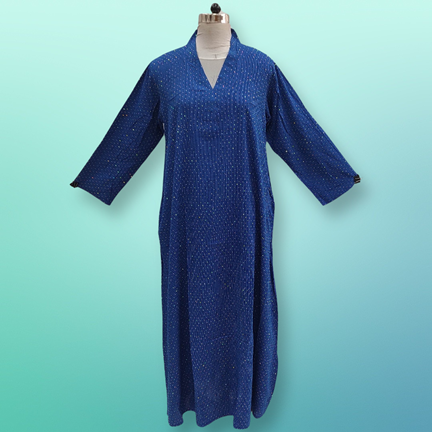 12-13 Year Teena Crystal Cotton Dress 49&quot; Long Jalabiya