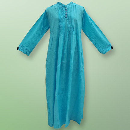 S/M Sparrow Printed Cotton Dress 57&quot; Long Jalabiya