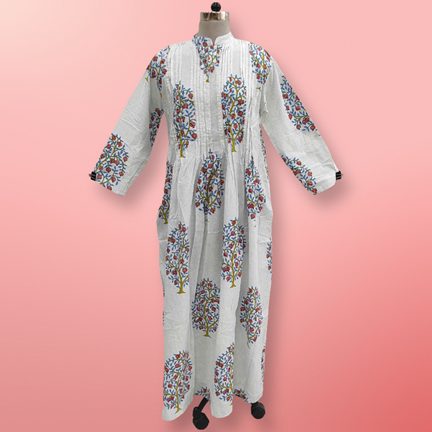 L/XL Adiat Printed Cotton Dress 57&#39;&#39; Long Jalabiya