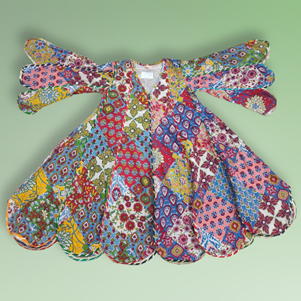 4-5 Year Meher Multi Printed Cotton Dress 33&quot; Long Jalabiya