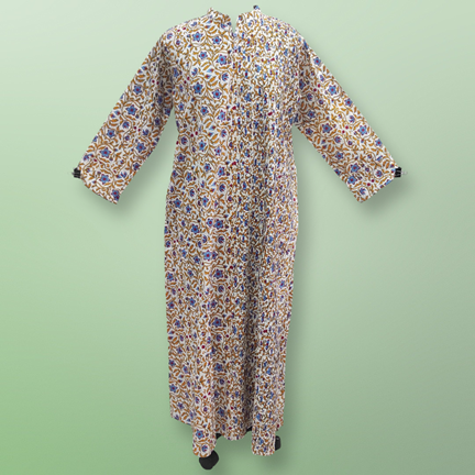 2XL/3XL Shyla Printed Cotton Dress 57&quot; Long Jalabiya