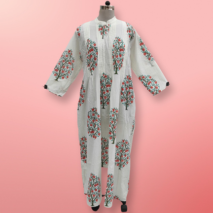 L/XL Adiat Printed Cotton Dress 57&#39;&#39; Long Jalabiya