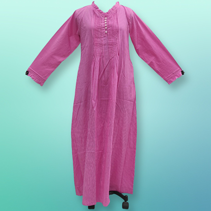 S/M Sparrow Printed Cotton Dress 57&quot; Long Jalabiya