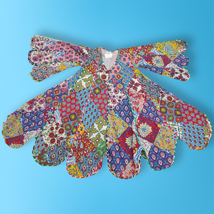4-5 Year Meher Multi Printed Cotton Dress 34&quot; Long Jalabiya