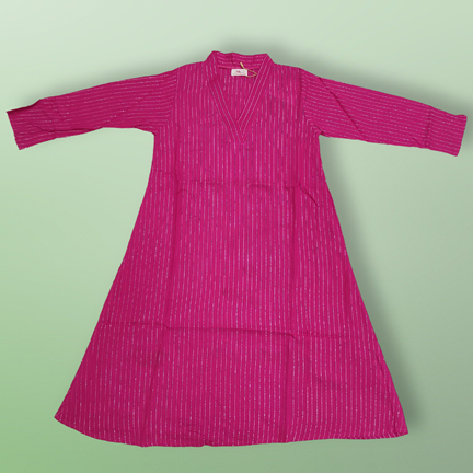 4-5 Year Teena Printed Rayon Girls Dress 33&quot; Long Jalabiya