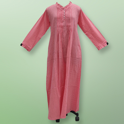 S/M Sparrow Printed Cotton Dress 57&quot; Long Jalabiya