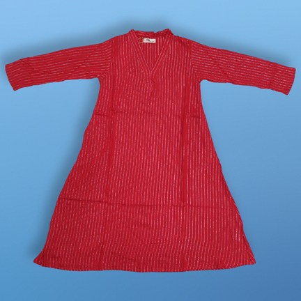 4-5 Year Teena Printed Rayon Girls Dress 33&quot; Long Jalabiya
