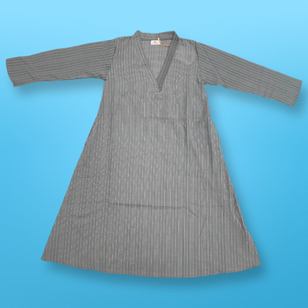 4-5 Year Teena Printed Cotton Girls Dress 33&quot; Long Jalabiya