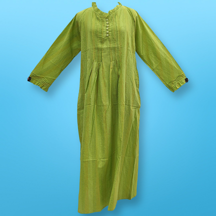 S/M Sparrow Printed Cotton Dress 57&quot; Long Jalabiya